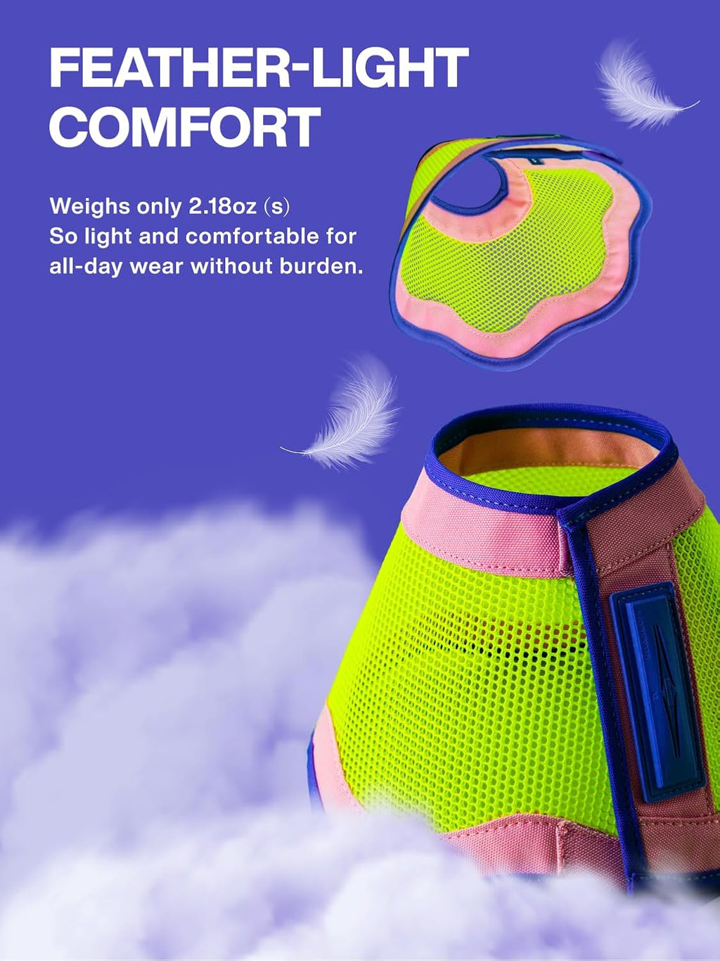 Dog Cone Collar,Adjustable Protective Recovery Cone for Dogs After Surgery,Breathable Elizabethan Collars for Dogs Cats,Comfy & Soft Pet Cone for Wound Care,Spay,Neuter