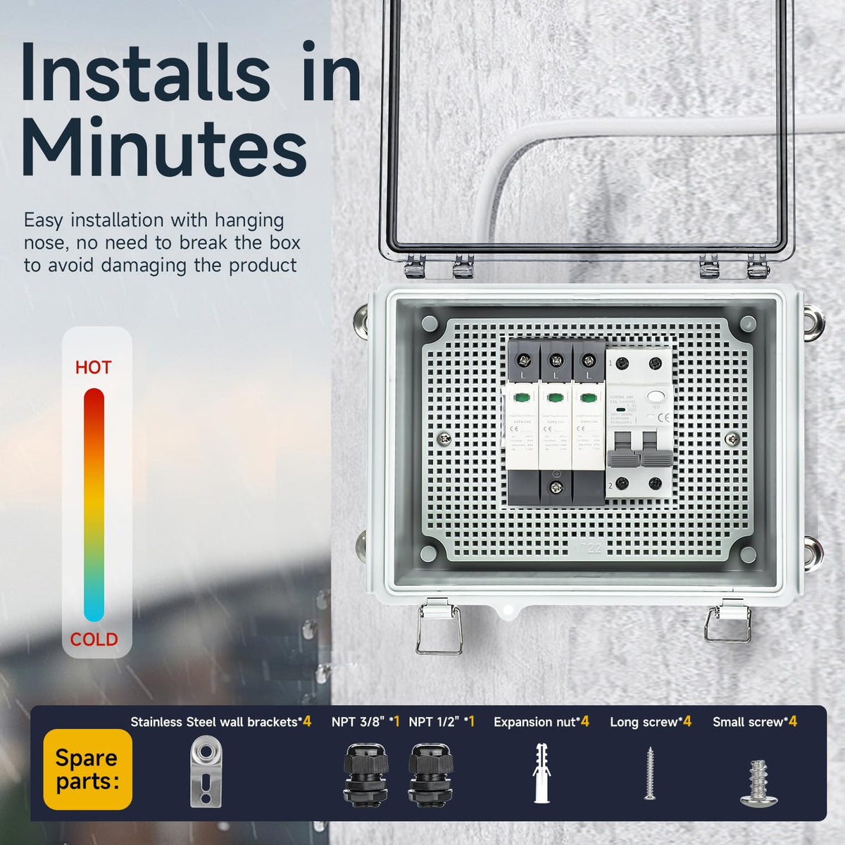 Junction Box Outdoor Waterproof Electrical Project Box IP67 ABS Enclosure