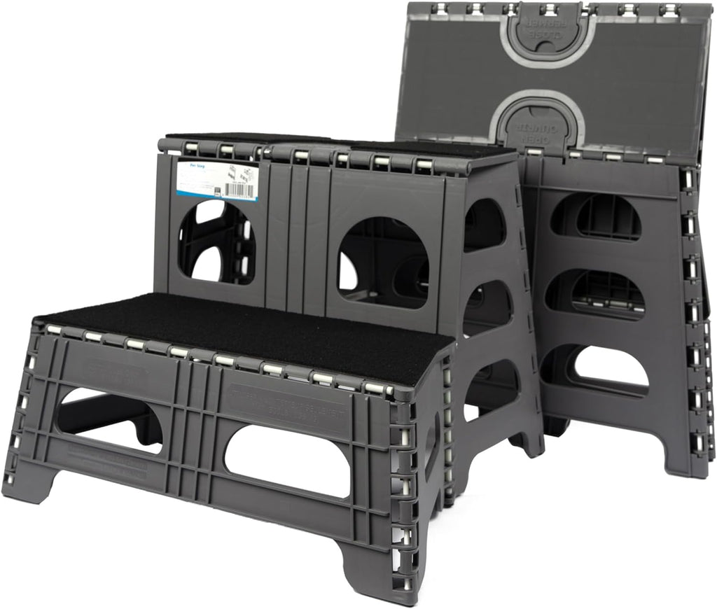 Bee Neat Foldable Dog Stairs, Collapsible Pet Step Ladder, Supports 300lbs