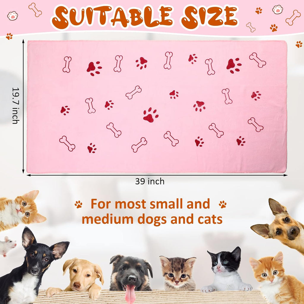 Irenare 12 Pack Dog Bath Towel Set 20'' x 39'' Microfiber, Multicolor
