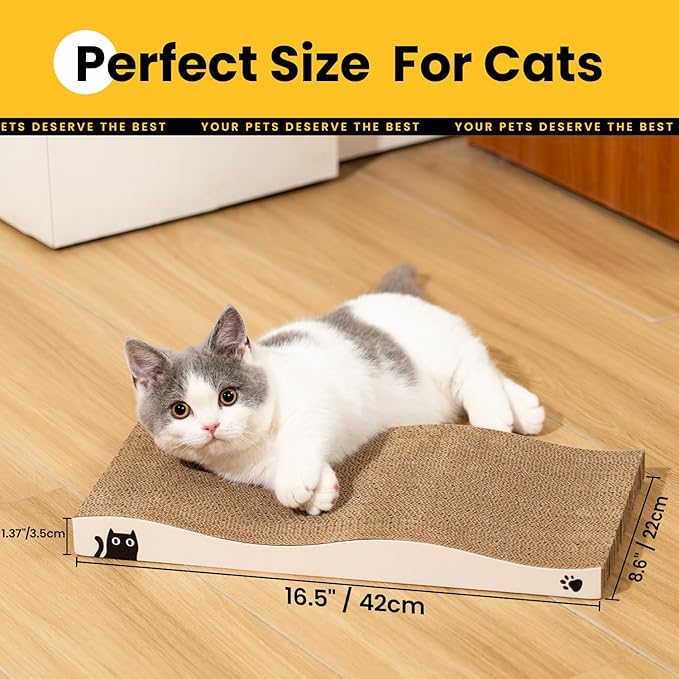 Cat Scratcher, Durable Scratch Pad, Corrugated Cardboard Scratching Board - Image 4