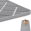 Silicone Cat Litter Mat 34" x 22" Cat Mat for Litter Box with Surface Brush