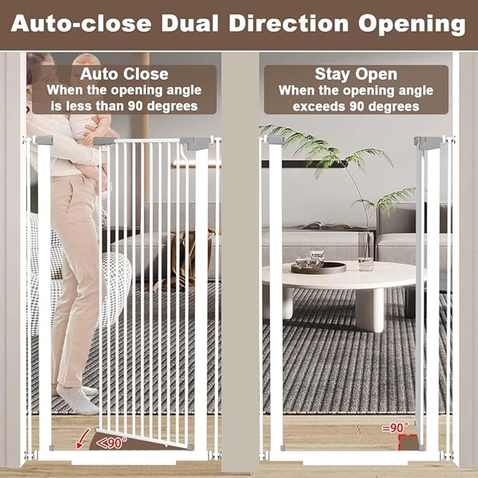 Fairy Baby 51.18" High Extra Tall Cat Gate, 29.5"-40.5" Wide Baby Gate - Image 5