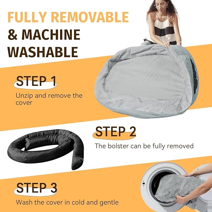 Orthopedic Washable Large Dog Bed: Cooling Dog Bed - Image 5