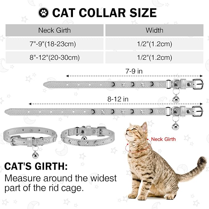 Leather Cat Collars for Boy Girl Cats - Image 4