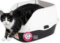 Arm & Hammer Rimmed Open Cat Litter Box, Wave with High Sides, High Sided Cat Litter Pan, Made in USA, Gray