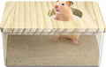kathson Hamster Sand Bath Box Transparent Gerbil Bathroom & Digging Box Acrylic Small Syrian Hamster Litter Box Hamster Dust Bath Container Cage Accessories for Lemming Mice (Small Rectangle)