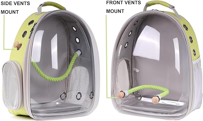 Bird Travel Backpack Carrier, Space Capsule Astronaut Liked Vet Carry Book Bag - Image 4