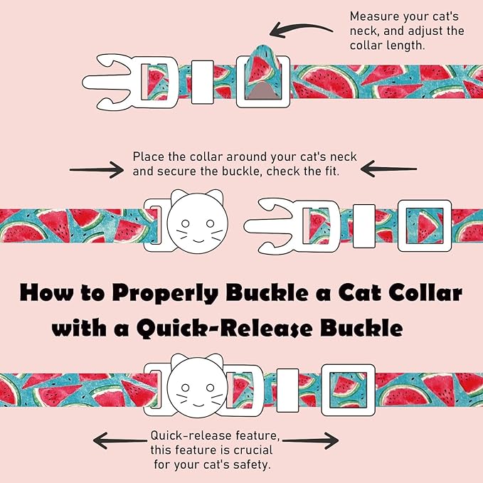 2 Pack Cotton Breakaway Cat Collars Set - Image 2