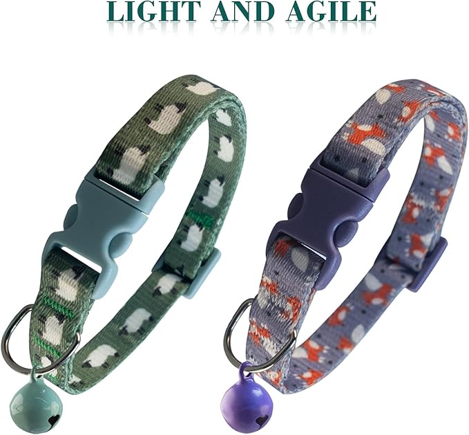 Yizepet Cat Collars, Breakaway Kitten Collar, Cute Kitty Collar in 2 Pack - Image 3