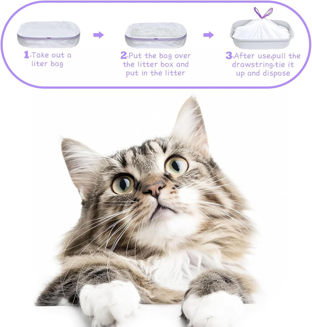 Cat Litter Box Liners,for 24" Cat Pans&Steel Sifting Litter Box