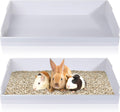Geelin 2 Pack 26" x 13.5" Corrugated Plastic Cage Liners Base 1 x 2 Panel Size Guinea Pig Cage Liner for Guinea Pigs Hedgehogs Rabbits Applied with C&C Cages, White