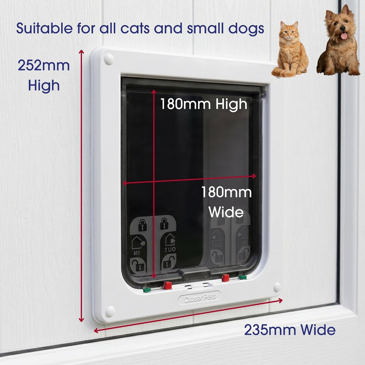 Cat Mate 4 Way Locking Large Cat/Small Dog Door