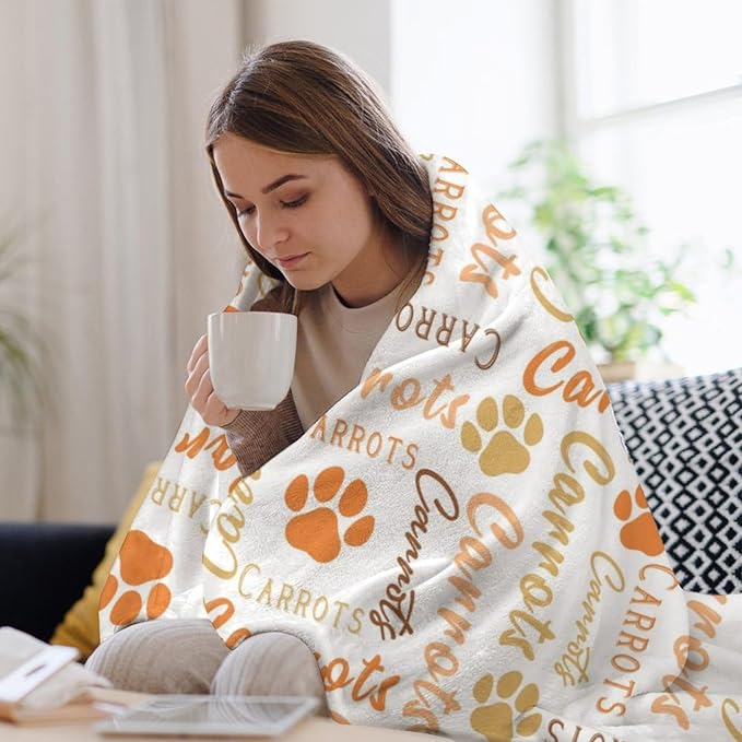 Personalized Paw Print Dog Blanket - Image 4