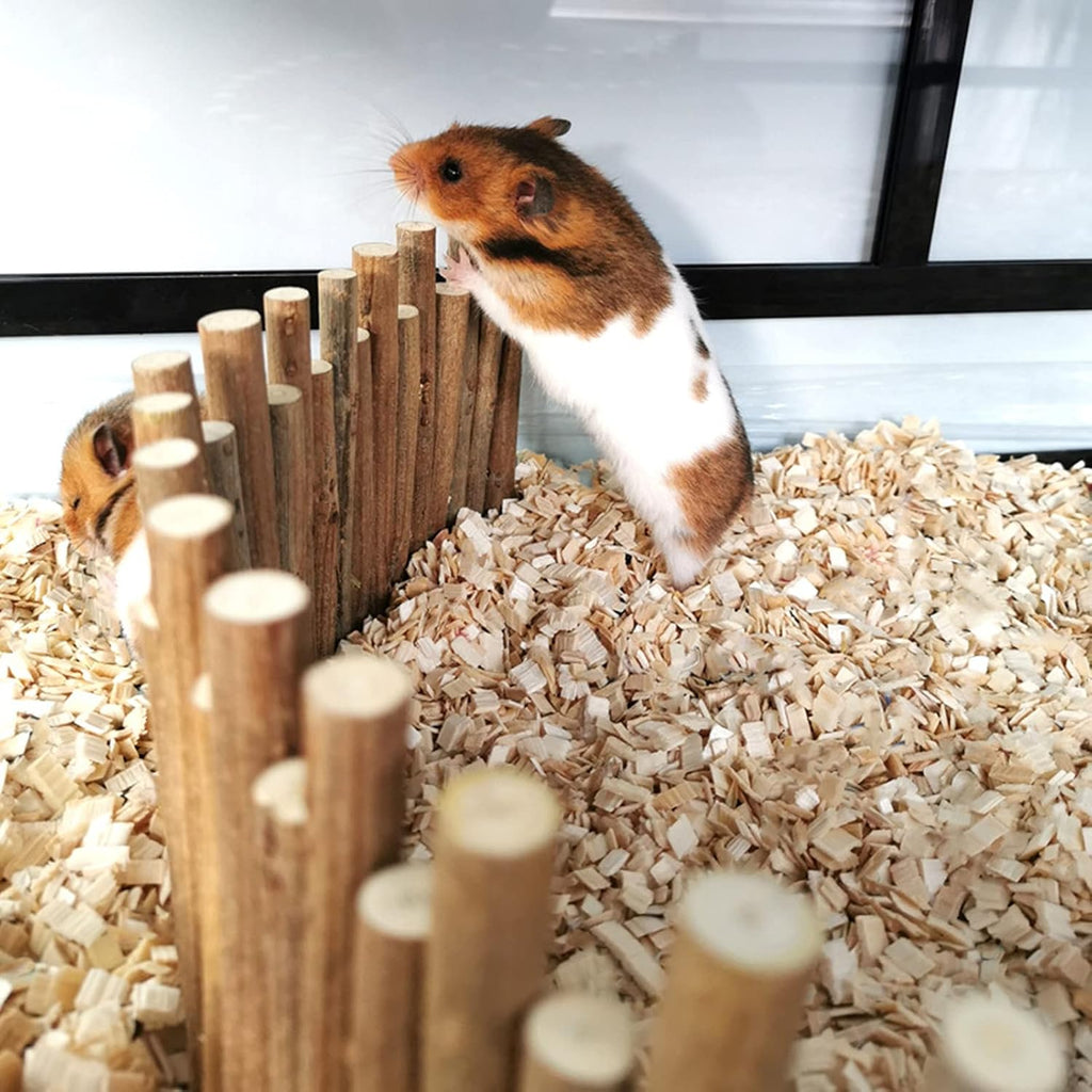 Flexible Hamster Wooden Bridge, 11.8In Fence for Cage Accessories