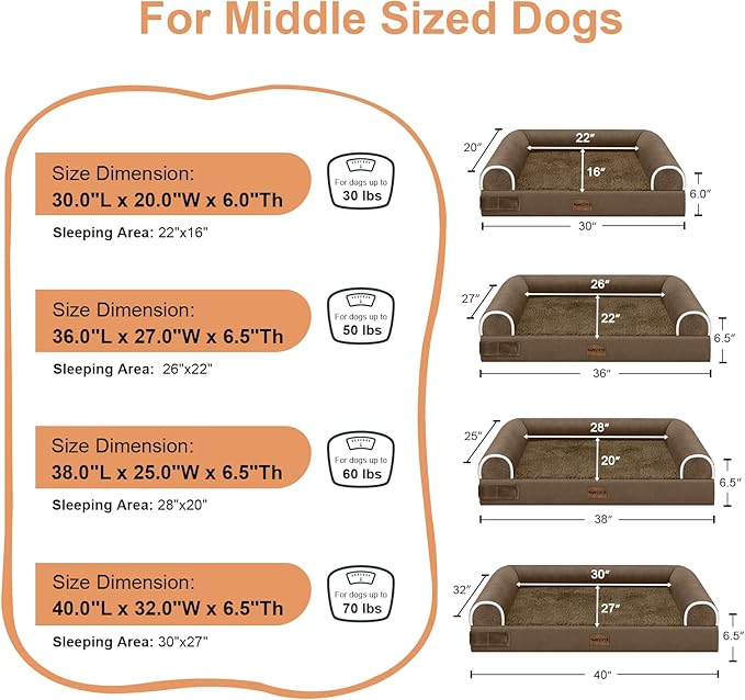 Large Dog Bed Orthopedic Washable: Beds Bolster XL Bed Medium Large Dogs Egg - Image 6
