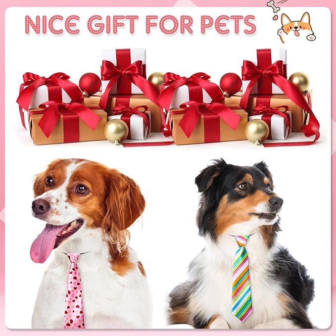 Reginary 50 Pcs Large Dog Neck Ties Bulk, Adjustable Pet Collar Grooming - Image 7