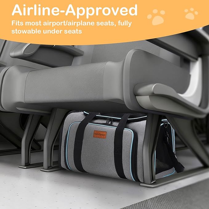 Expandable Pet Carrier, Airline Approved Soft-Sided Cat Dog Travel Bag - Image 6