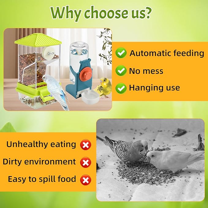 Rypet No Mess Bird Water Feeder Dispenser Set Automatic Bird Feeder - Image 5