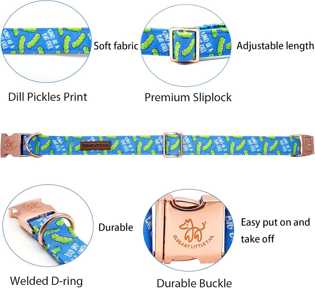 Dog Collar, Blue Bear Pattern Pet Collar Durable Cute Dog Collars Male or Female Pet Gift Adjustable Dog Collar for X-Large Dogs