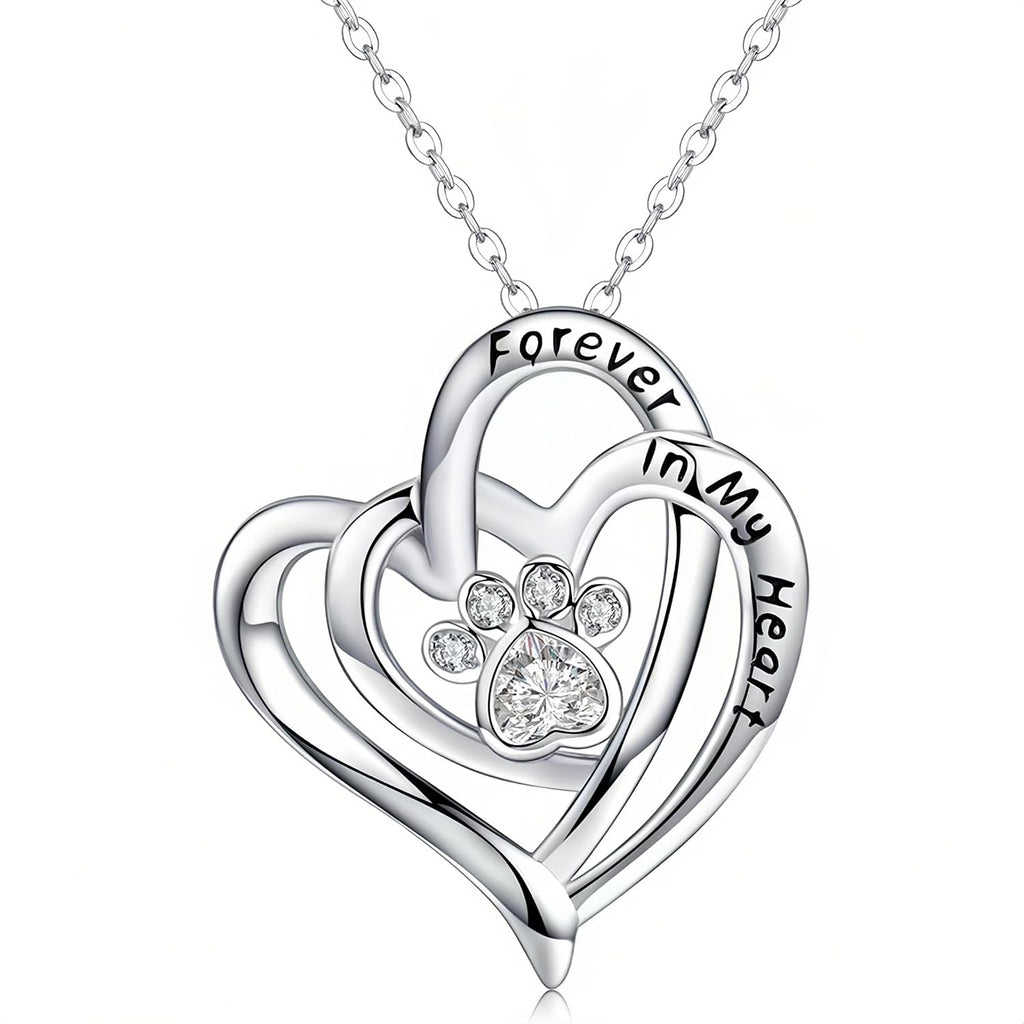 Cynlsum Dog Memorial Gifts Remembrance Necklace: Loss of Dog Sympathy Gift- Personalized Pet Necklace for Women Pet Lovers- Bereavement Gift Keepsake Passing Away Gifts Heart Shape