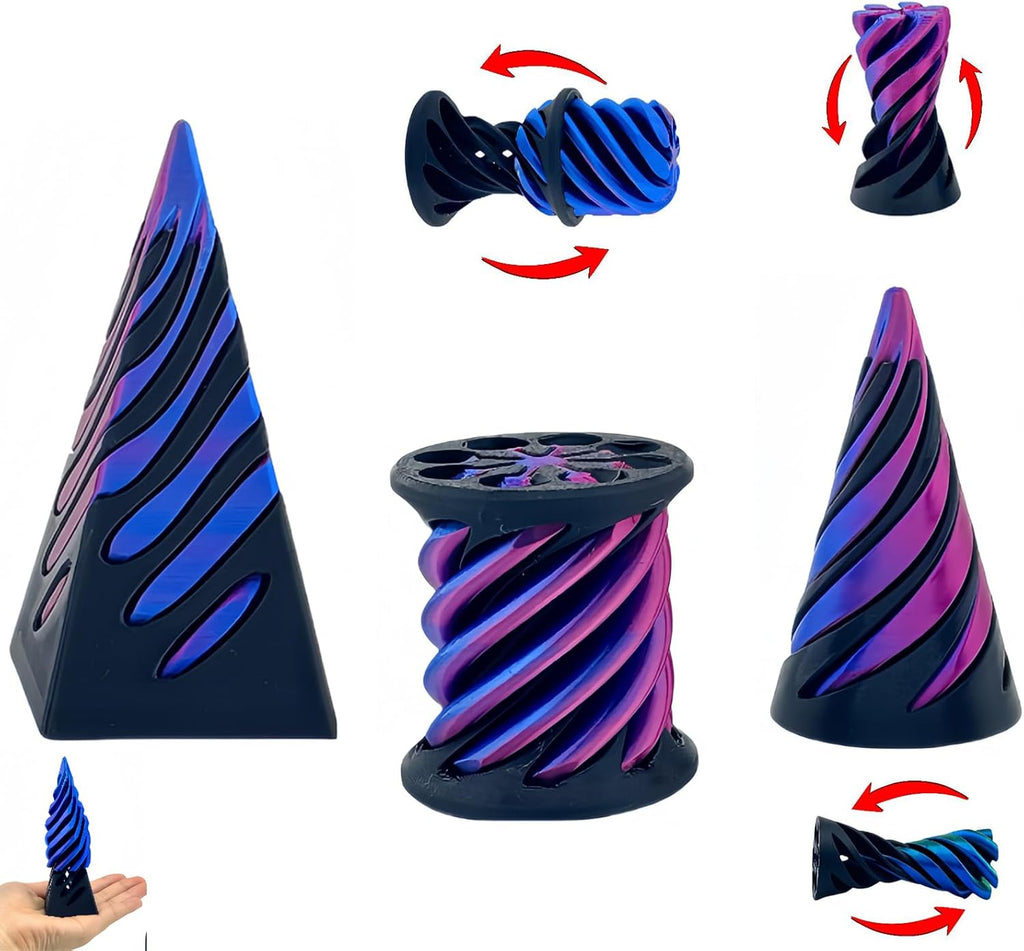 Valentines Day Gift for Kids 3 Packs Impossible Cone,Impossible Cones passthrough Impossible Pyramid for Relaxing,Spiral Fidget Toy passthrough Impossible Cone,Birthday for Adults & Kids