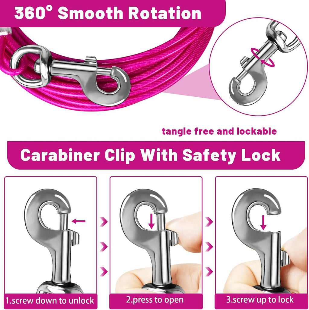 Dog Tie Out Cable, Dog Runner Cable