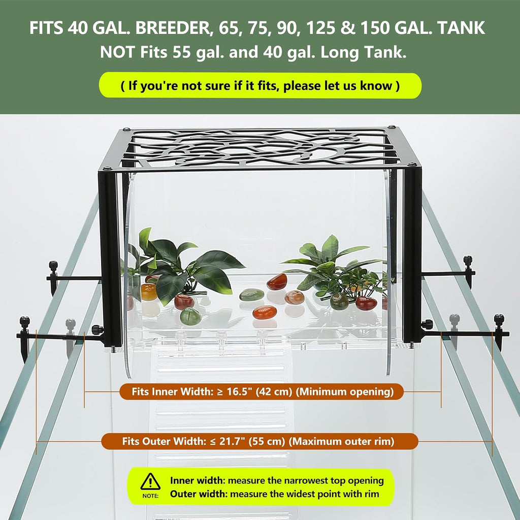 Adjustable Height Turtle Basking Platform for 40B/65/75/90/125/150Gal Tank