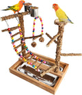 GUTE Bird Perch Stand Playground Natural Wood for Cockatiel Budgie