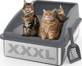 Stainless Steel Litter Box Extra Large by AIPERRO