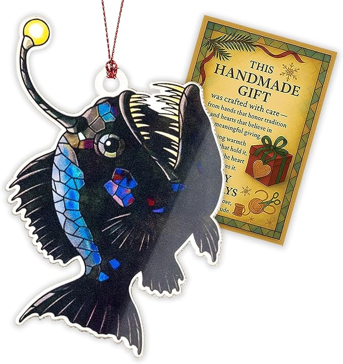 Anglerfish Christmas Ornaments 2025, Unique Fishing Ornaments - Image 5