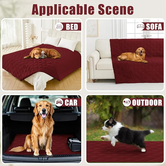 Smiry Waterproof Dog Bed Cover Blanket 52x82, Soft Reversible Pet Blanket - Image 5