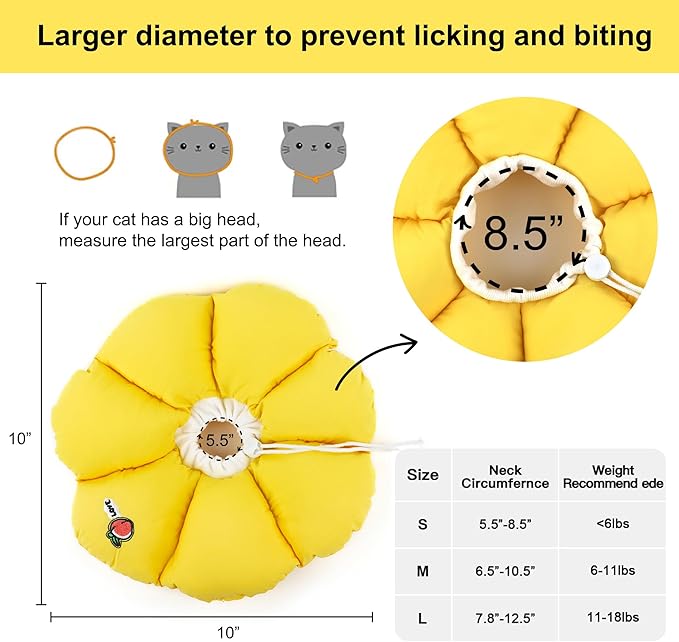 HiDREAM Cat Cone Collar, Cute Waterproof Elizabethan e Collar - Image 5