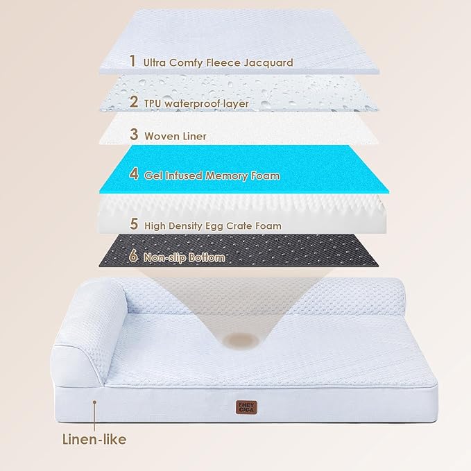 EHEYCIGA XXL Dog Bed Memory Foam, Orthopedic Giant Dog Bed Jumbo - Image 5