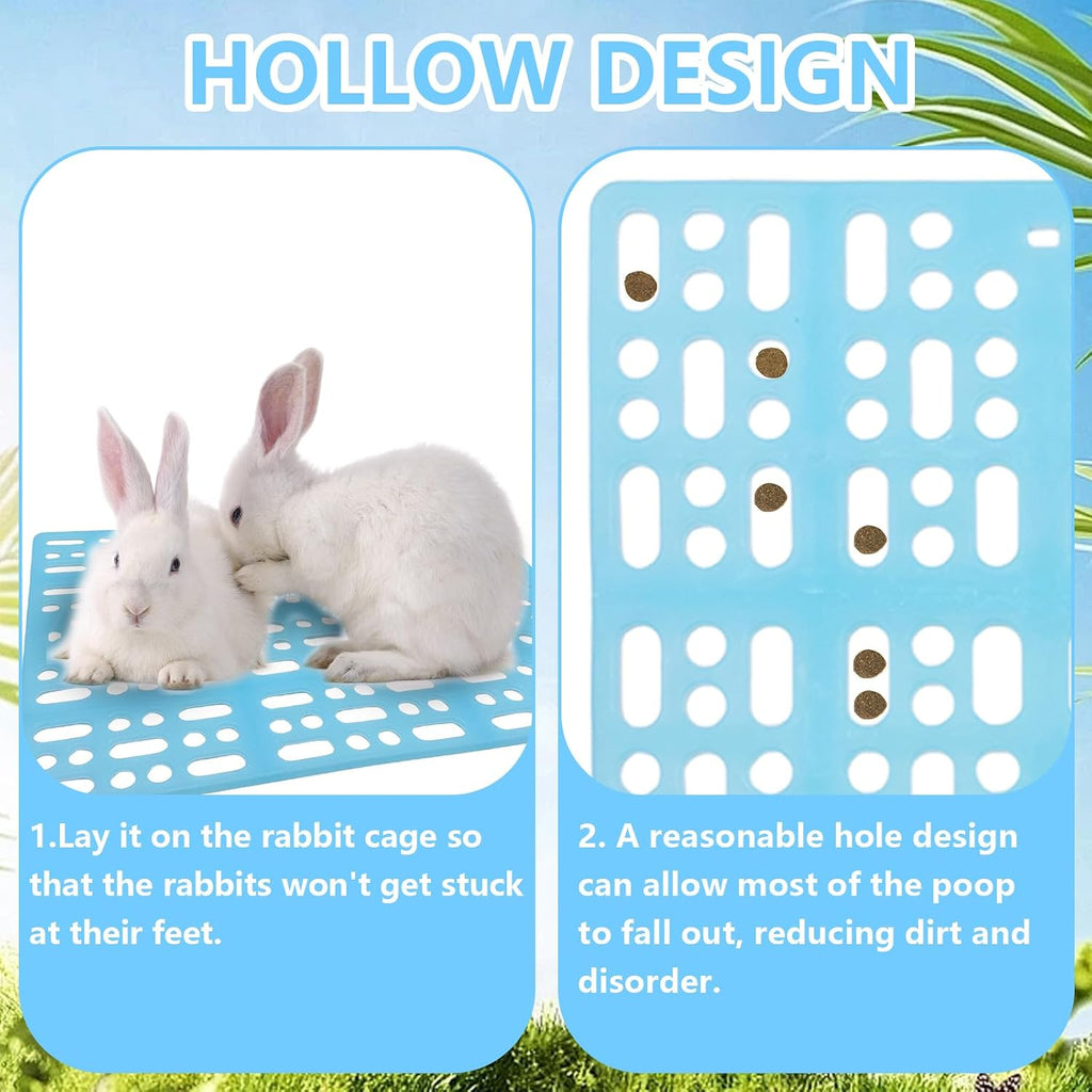 Hamiledyi 10 Pack Rabbit Cage Mats Plastic Resting Mat for Guinea Pig