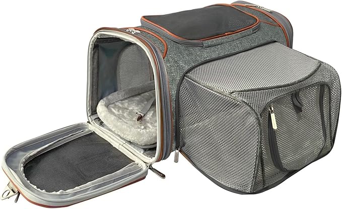 Mr. Peanut's Expandable Airline Approved Soft Sided Pet Carrier, Luxury Travel - Image 3