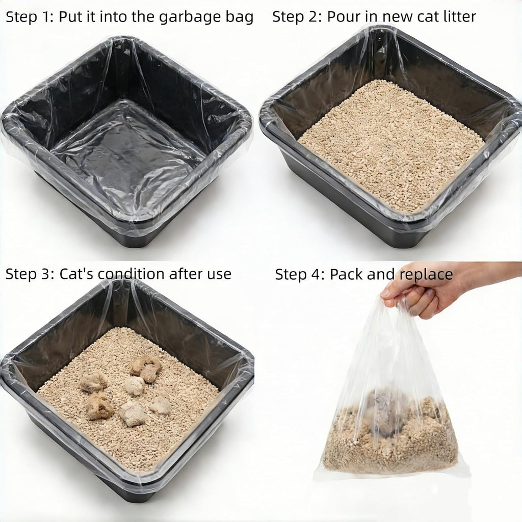 60PCS Disposable Small Animal Cage Liners, Leak-Proof Litter Box Bags with Elastic Edges, Universal Fit for Rabbits, Guinea Pigs, Hamsters, Birds, Chinchillas, and Hedgehogs
