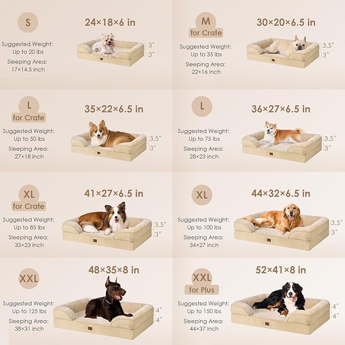 EHEYCIGA Orthopedic Dog Bed for Medium Dogs, Waterproof Memory Foam Medium Dog - Image 2