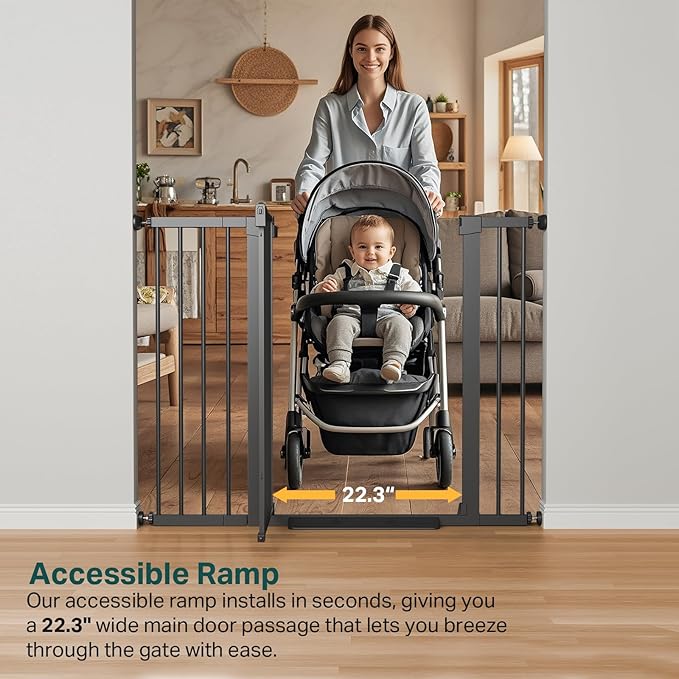 Cumbor 36" Extra Tall Baby Gate - Image 9