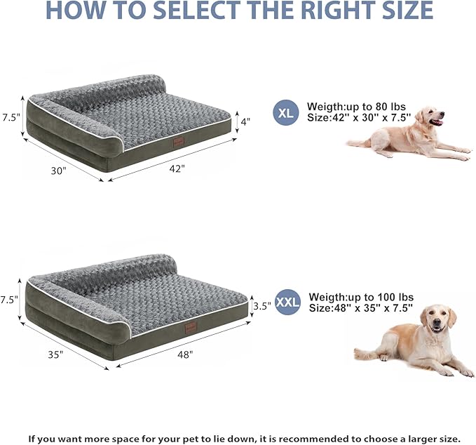 BFPETHOME Orthopedic Dog Beds for Large Dogs-Waterproof Sofa Dog Bed - Image 4