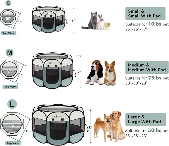 Dog Cat Playpen, Puppy Pet Playpen Indoor - Image 9