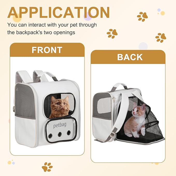 Pet Backpack Carrier, Portable and Ventilated, Oxford Cloth, Dogs Cats and - Image 5