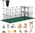 DINMO 36 Panels Bunny Playpen, Oxford Mat & Game Holes, Expandable Fence