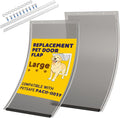 2Pack Pac11-11039 Large Dog Door Replacement Flaps with Bracket，Brown