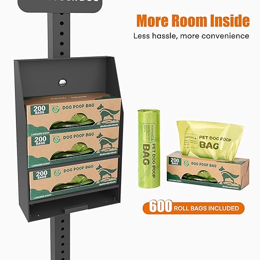 Dog Waste Station Outdoor, Pet Waste Disposal Station Rustproof Aluminum - Image 4