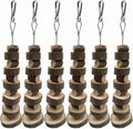 LWINGFLYER 6pcs Small Animal Chews Toy Natural Apple Wood Block Cage Hanging Molars Treats Snack for Hamsters Rabbits Bunny Bird Parrots Chinchilla Guinea Pig Gerbils Squirrels