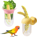 2PCS Vegetable Bird Cage Feeder, Millet Holder for Bird Cage