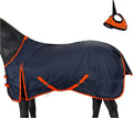 BARN & STABLE 600D Ripstop Lightweight Horse Turnout Sheet No Fill,Water-Resistant & Breathable Horse Blanket for Spring and Mild Weather, with Anti-Rub Fleece Withers (Halloween, 78 in)