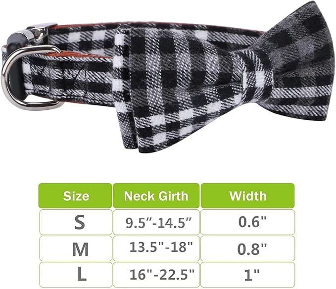 Faleela Soft &Comfy Bowtie Dog Collar, Detachable and Adjustable Bow Tie Collar - Image 6