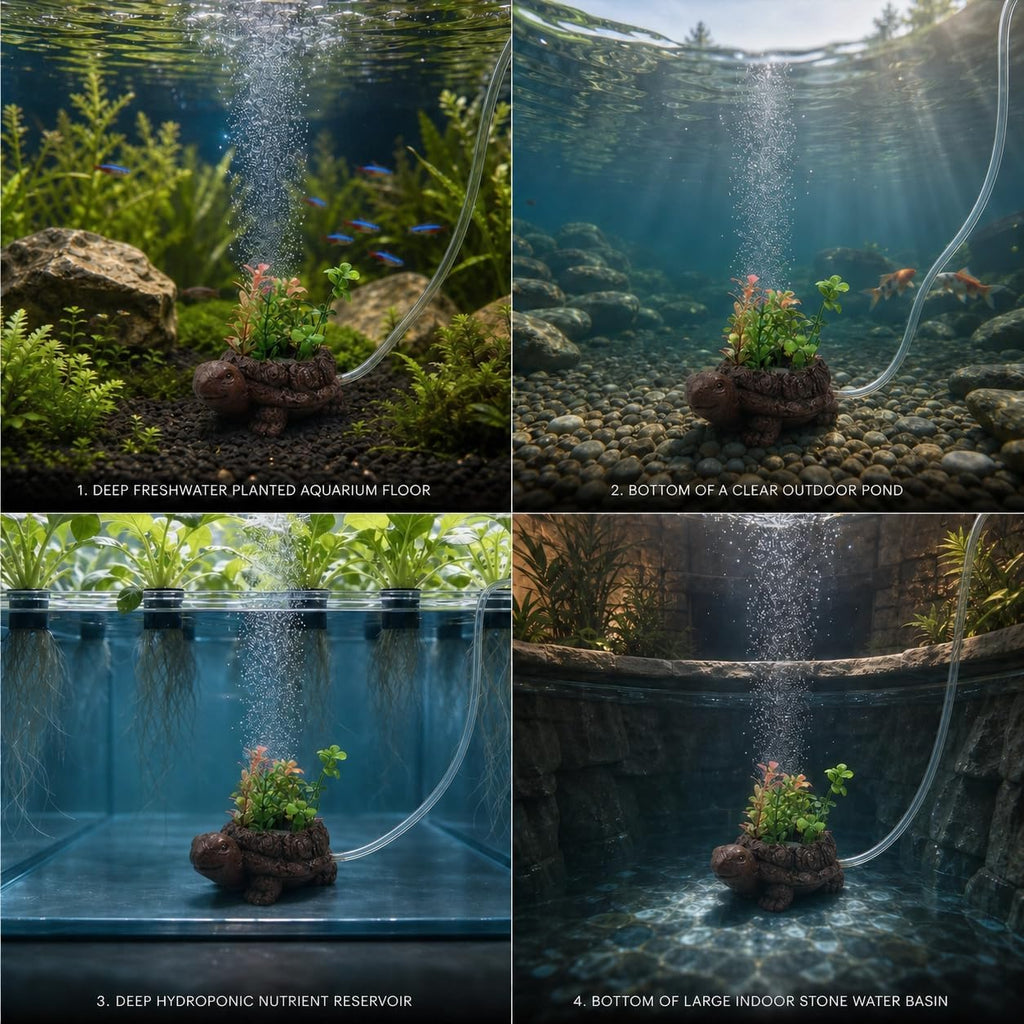 Turtle Tank Bubbler Air Stone for Small Freshwater Tanks